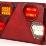 Lampa spate 232x142, 6 functii, cu triunghi, cu ceata si mers inapoi, cu LED, stanga, W70DL 391 Was